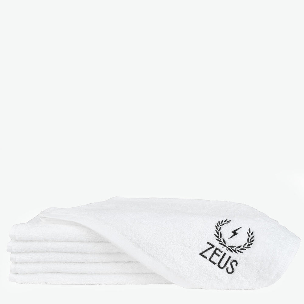 Zeus Cotton Steam Towel, White, 6 pack