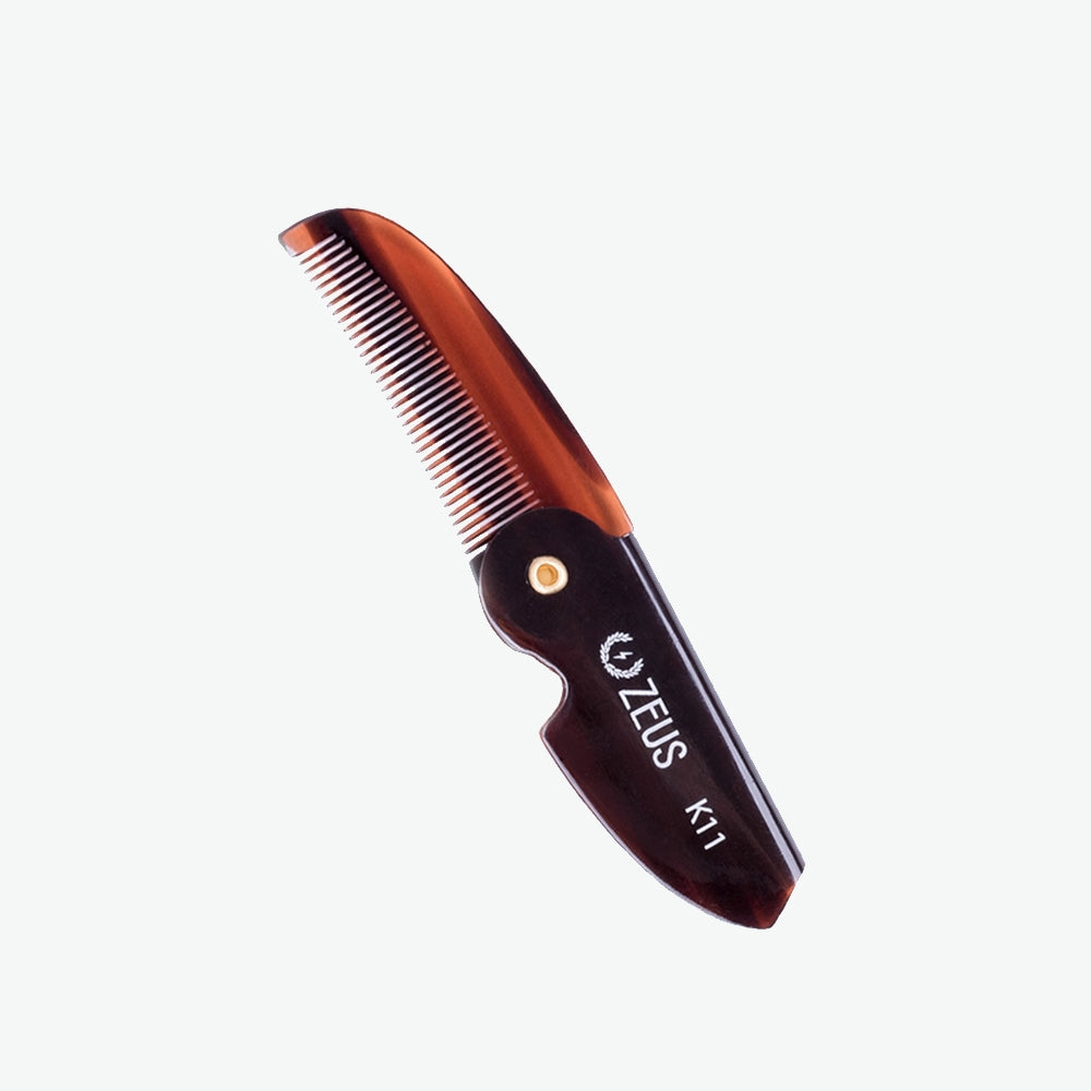 Zeus Folding Mustache Comb - K11