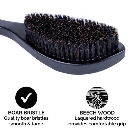 Zeus Handle Hair Brush, Beech Wood & 100% Boar Bristle info