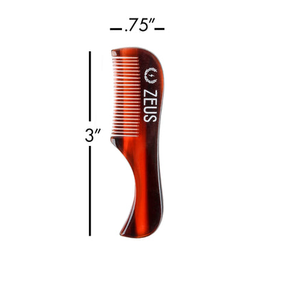 Zeus Mustache Comb, B11 dimensions: 3 inches by .75 inches