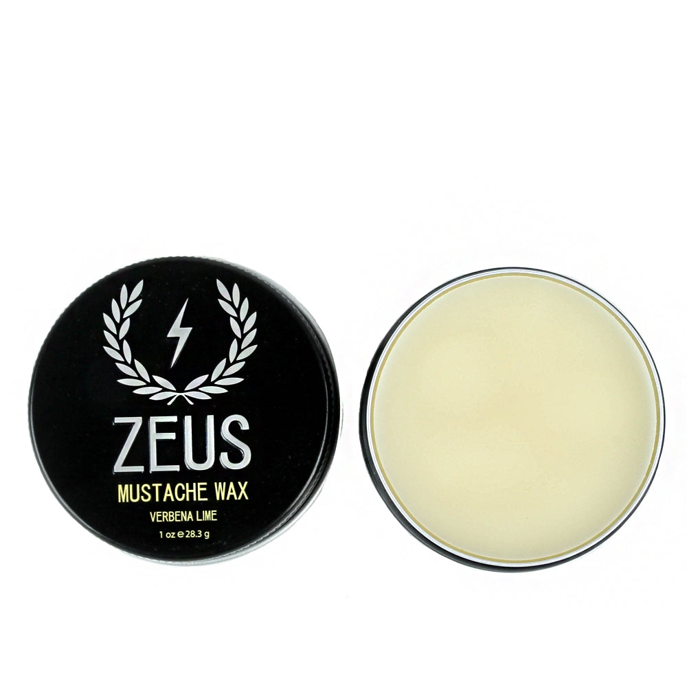 Zeus Mustache Wax, Verbena Lime, 1 oz