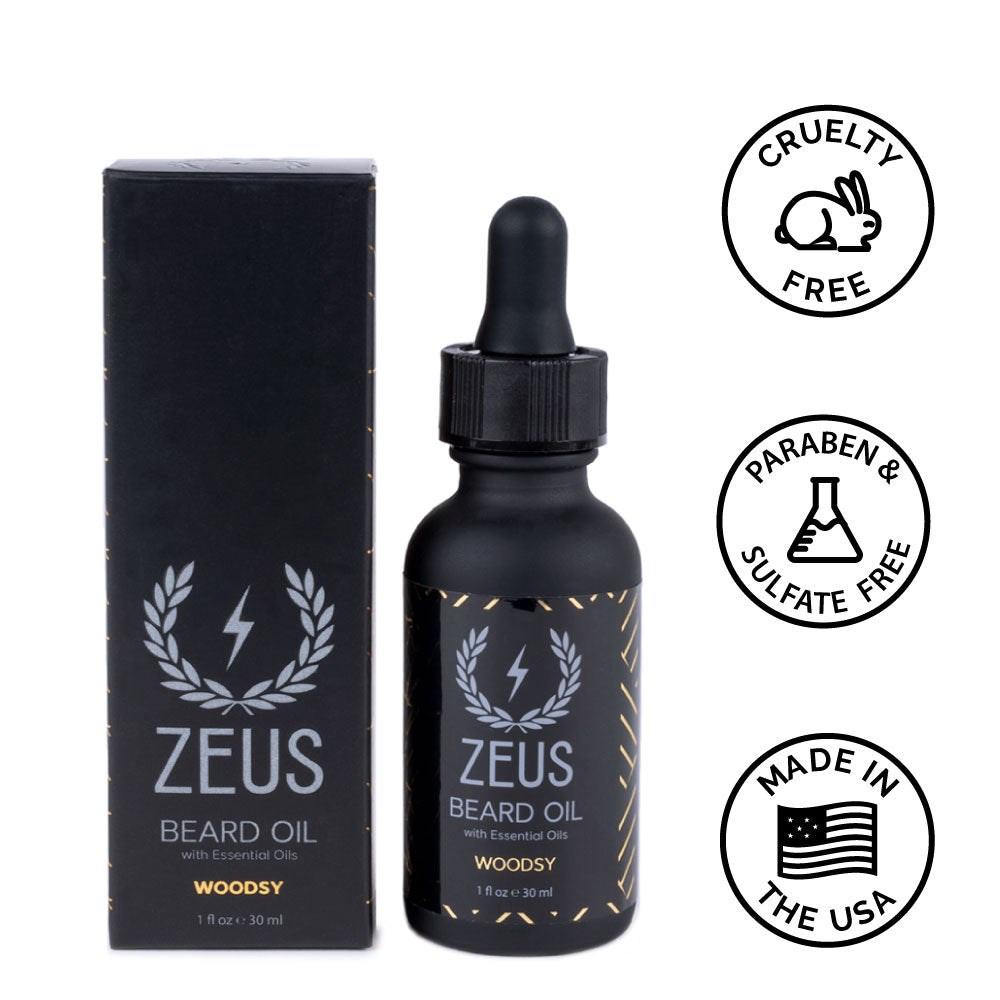 Zeus Natural Beard Oil, Woodsy - Limited Edition