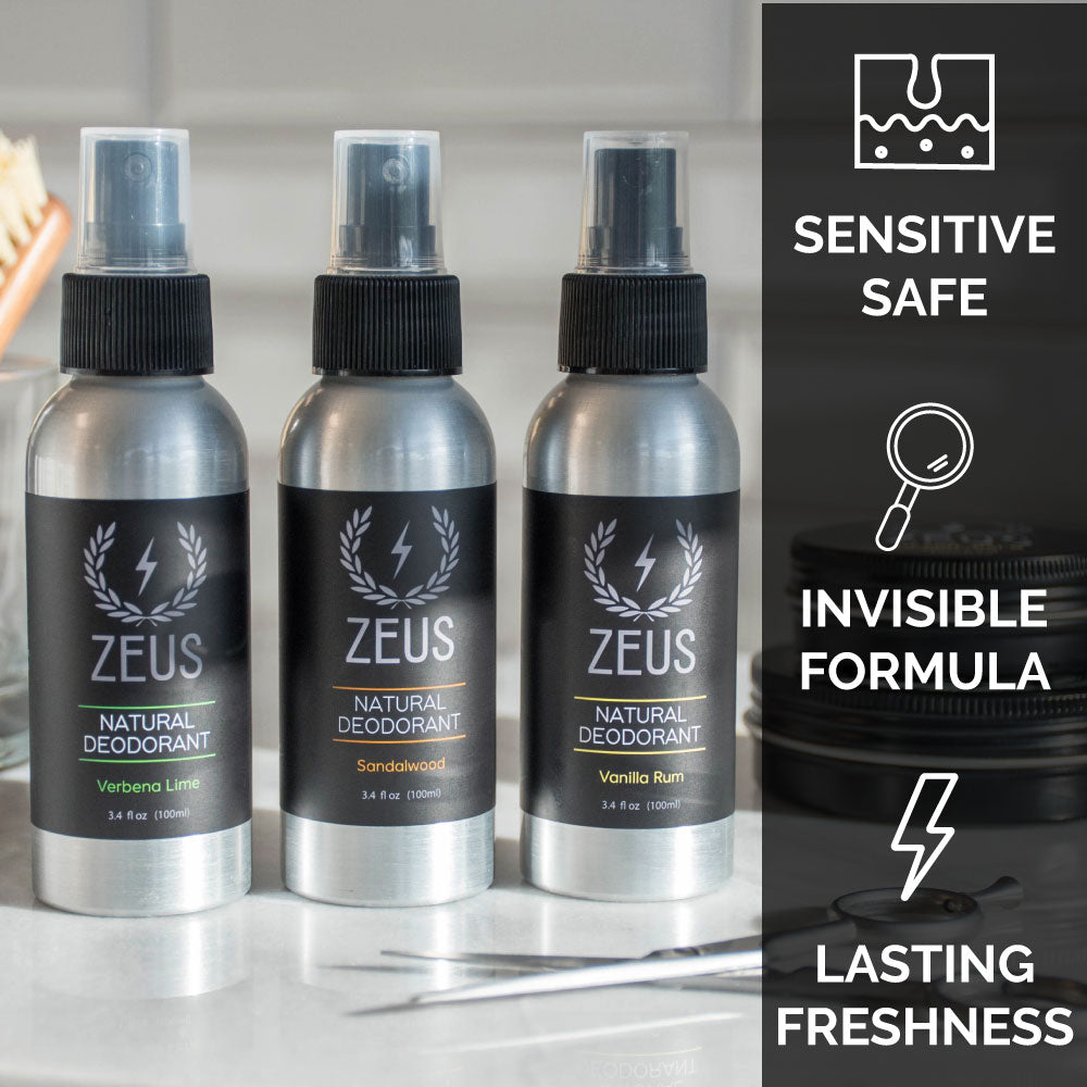 Zeus Natural Deodorant Spray 3.4 fl oz