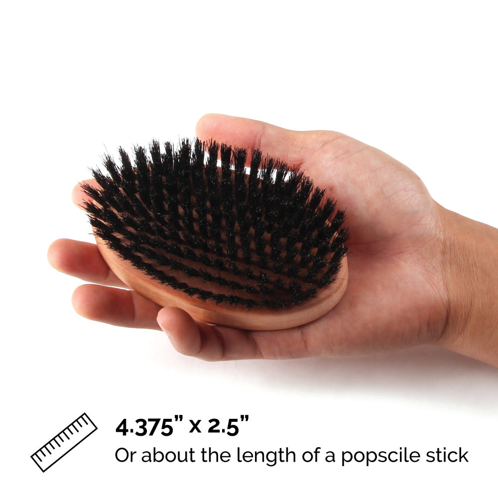 Bristle Hair Brush - Double Sided Soft and Hard Pocket Comb for Men Hair  Brushes, Facial Beard Brush