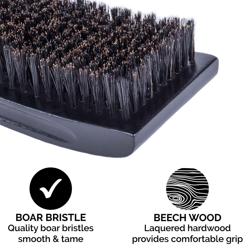Zeus Palm Hair Brush, Beech Wood & 100% Boar Bristle - BP92 is made with boar bristles and beech wood