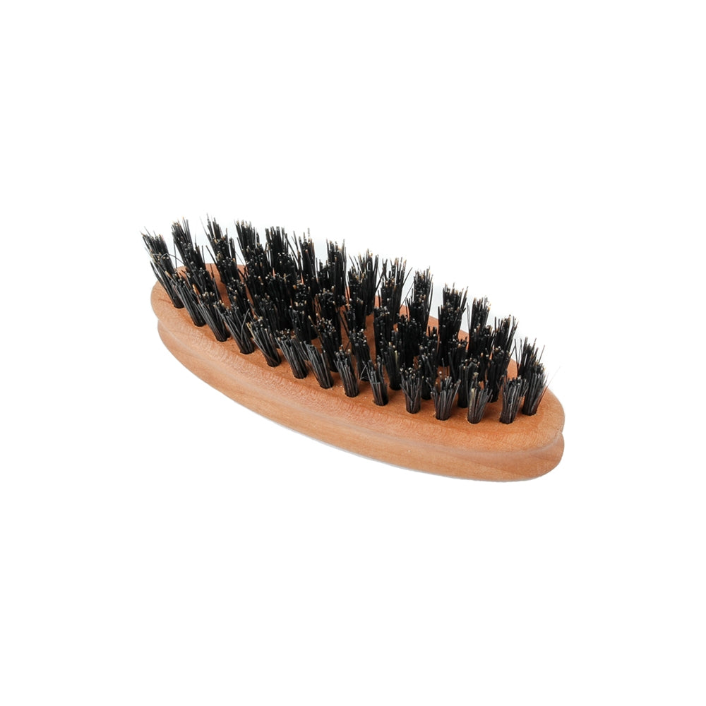 Zeus Pear Wood Pocket Beard Brush - N91, Bristles